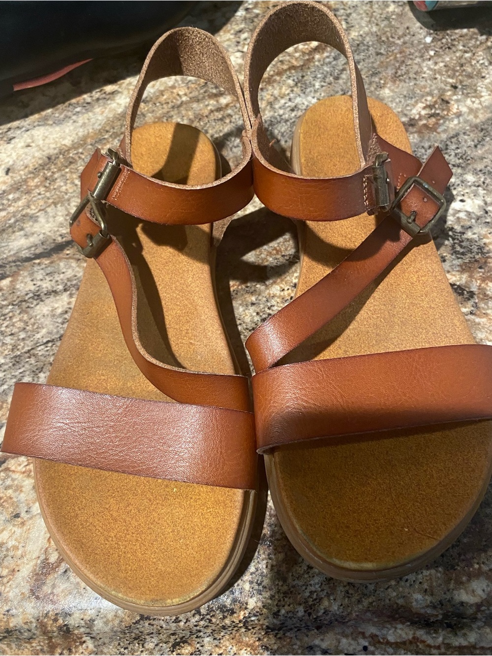 Source Unknown Brown Strappy Kids Sandals